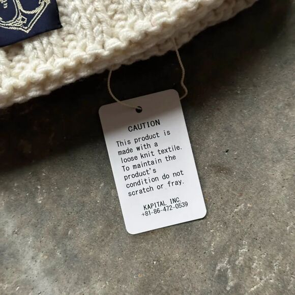 Kapital 3G Wool Snow Pattern Knit Hat - Picture 3 of 7